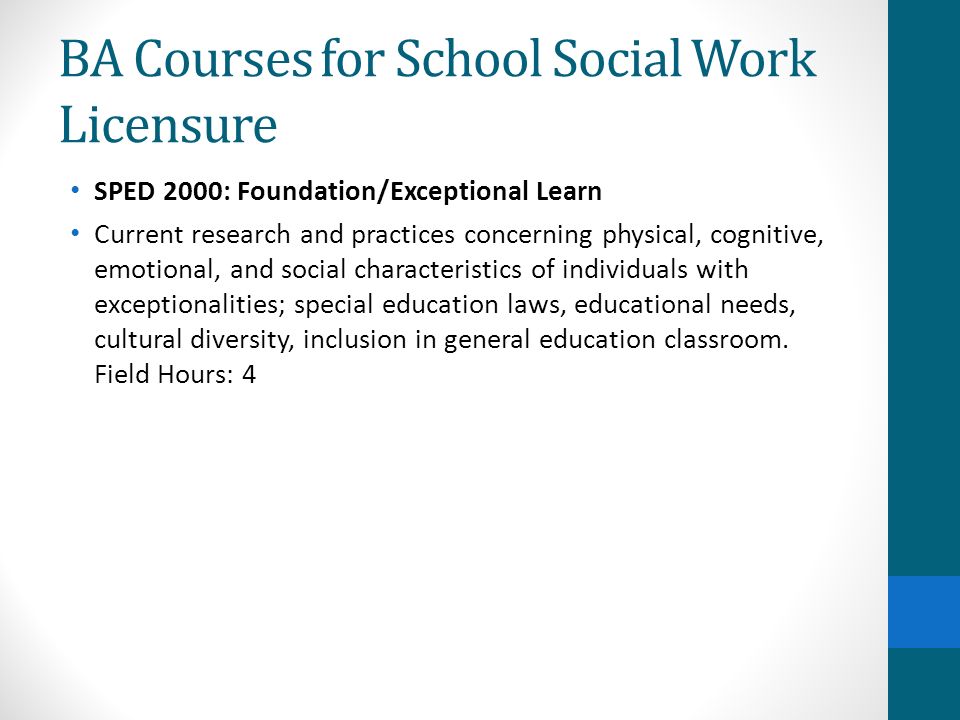 social work course description