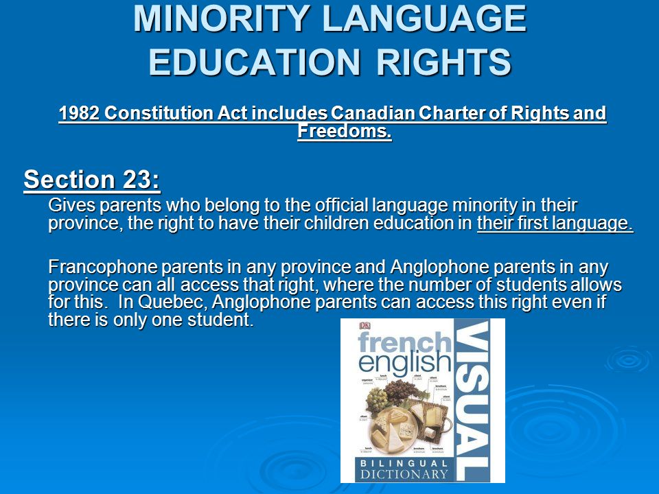 The Role Of Language Official Languages Act Canada Officially Has