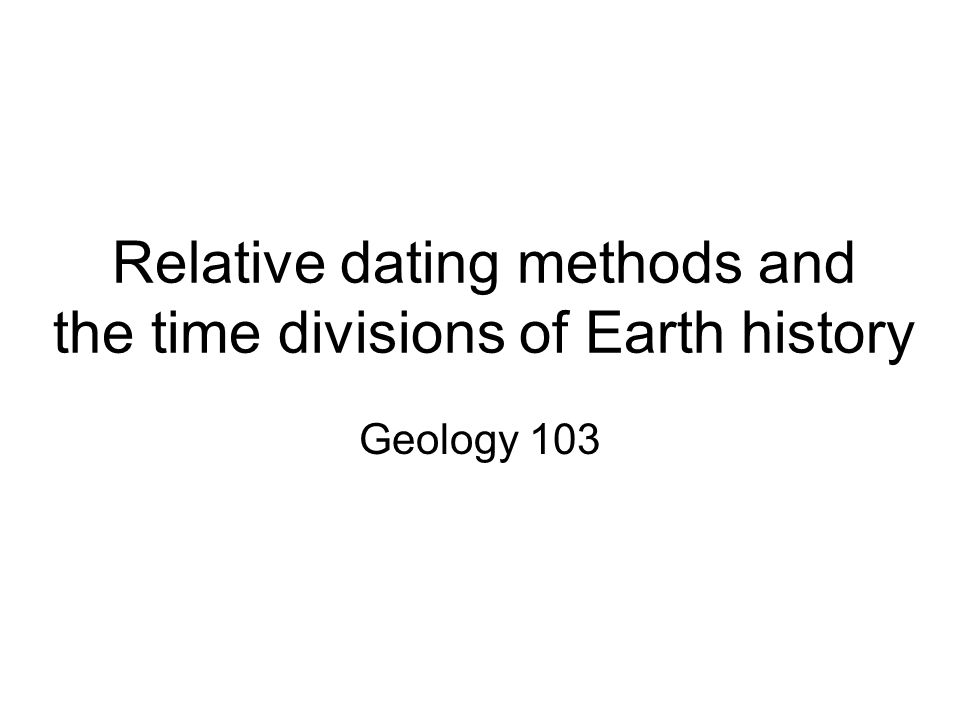 Dating methods in geology
