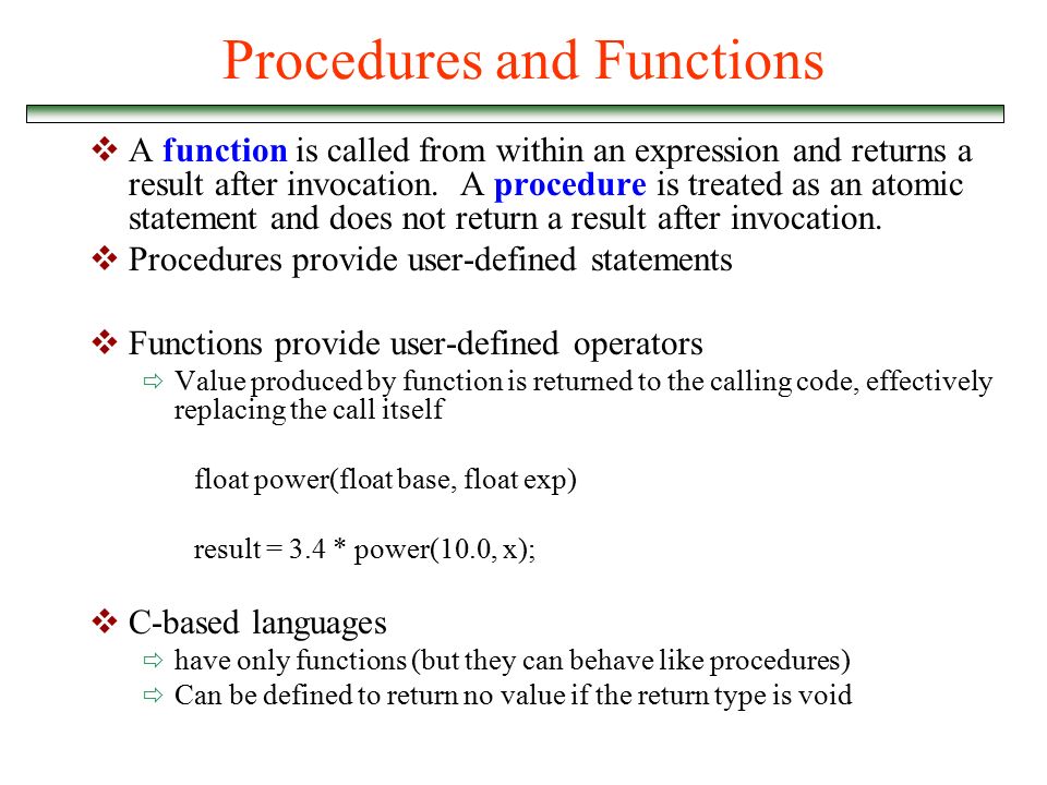 Chapter 9 Chapter 9 Subprograms. The Structure of Run-Time Memory ...