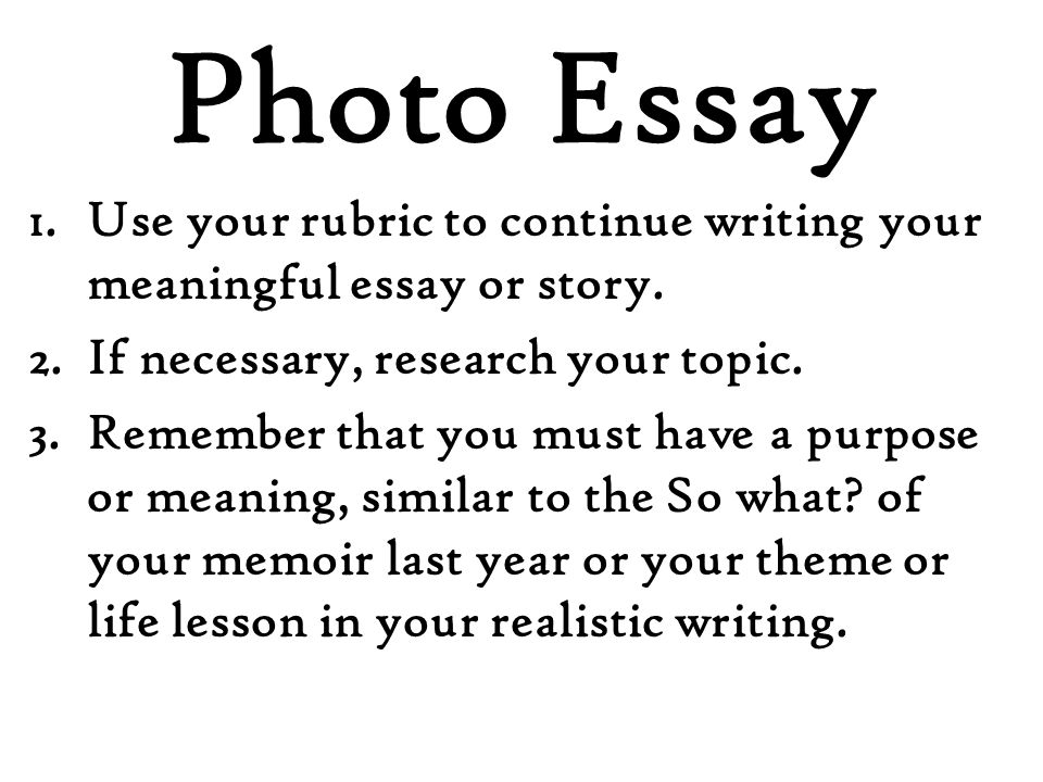 A meaningful life lesson essay