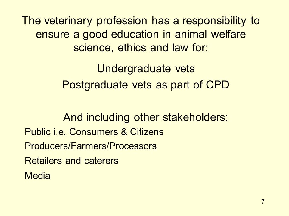 1 Education in Animal Welfare: why, for who, how, when and by whom? David   University of Birmingham FAWC/EFSA. - ppt download