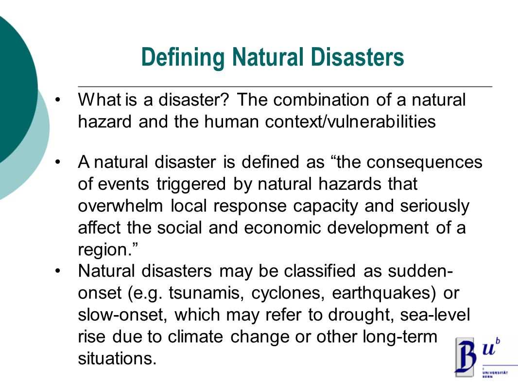 human rights and protection in natural disasters (place) – (date