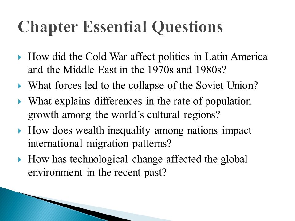 Chapter 32 How Did The Cold War Affect Politics In Latin America And The Middle East In The 1970s And 1980s What Forces Led To The Collapse Of The Ppt Download