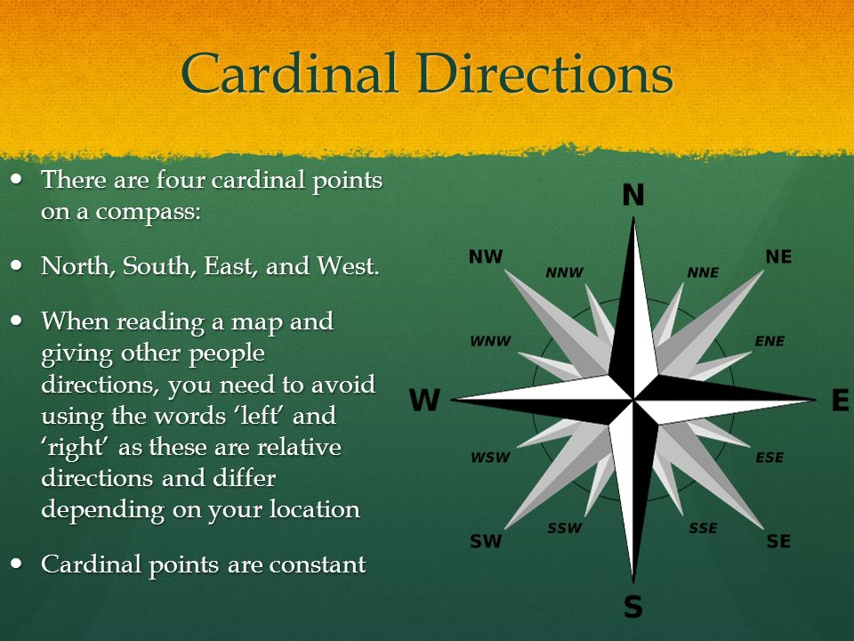 Navigation Using map & compass. Cardinal Directions There are four cardinal  points on a compass: There are four cardinal points on a compass: North,  South, - ppt download