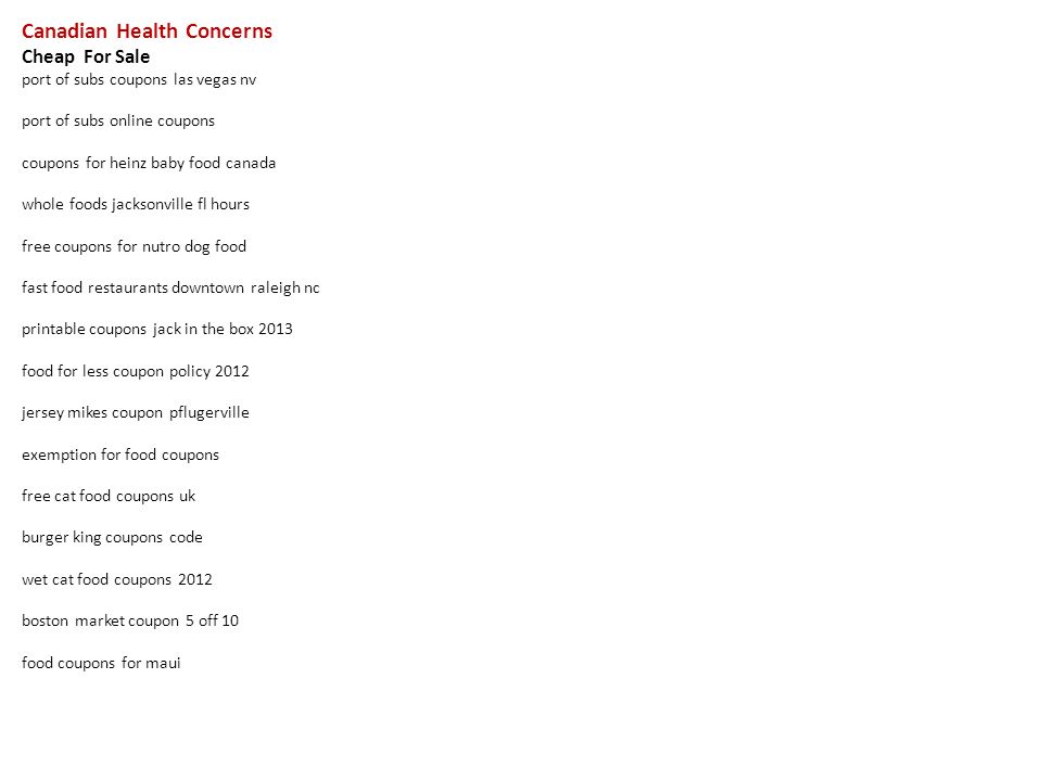Canadian Health Concerns For Port Of Subs Coupons Las 1 Canadian Health Concerns For Port Of Subs Coupons Las Vegas
