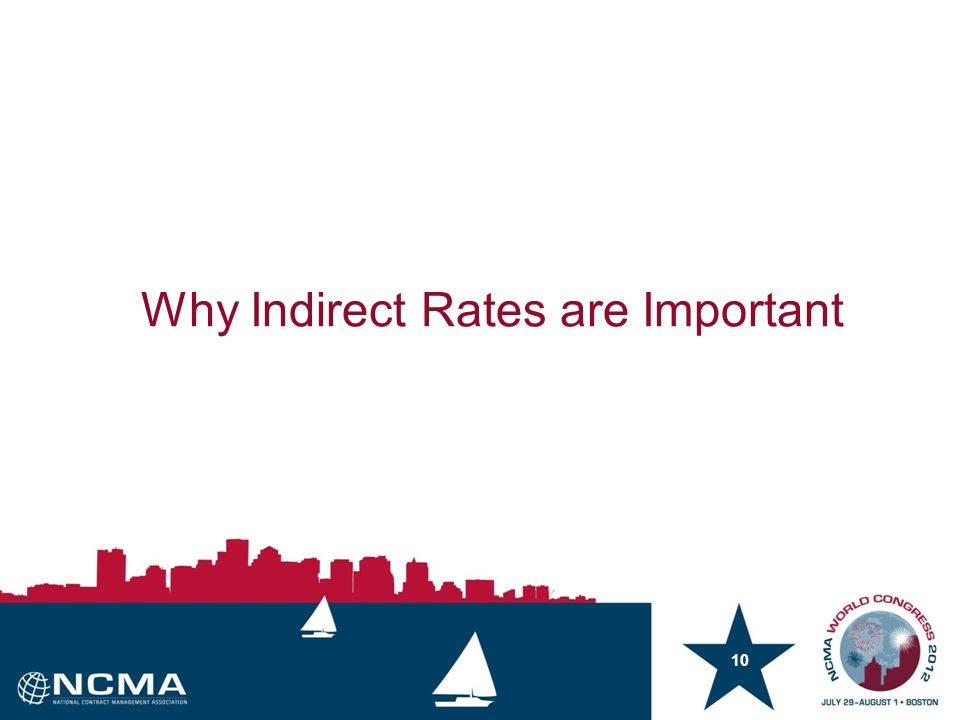 Why Indirect Rates are Important 10
