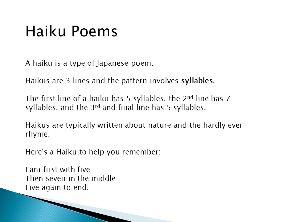 Hi Boys And Girls Today You Will Learn About Four Different Types Beauteous What's The Pattern Of A Haiku Hi Boys And Girls Today You Will Learn About Four Different Types Beauteous What's The Pattern Of A Haiku