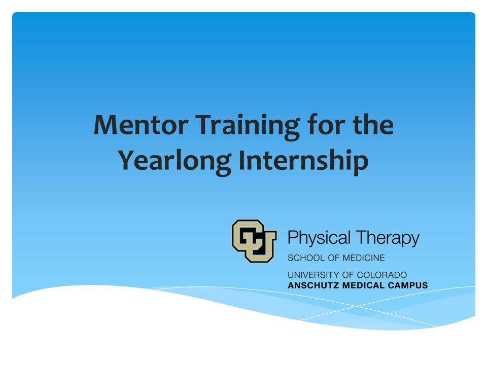 Mentor Training for the Yearlong Internship