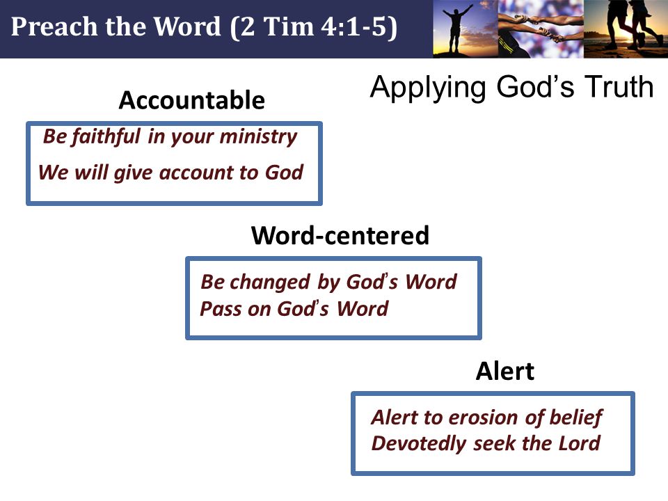 Preach The Word 2 Tim 4 1 5 2nd Timothy Embracing Passing On