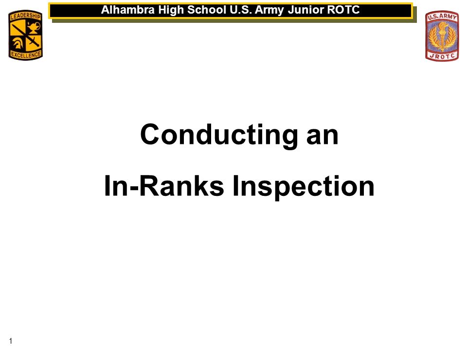 in ranks inspection