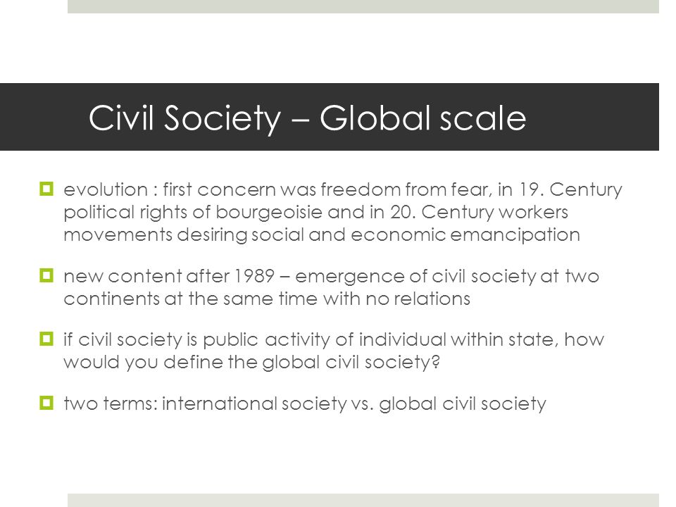 characteristic features of civil society