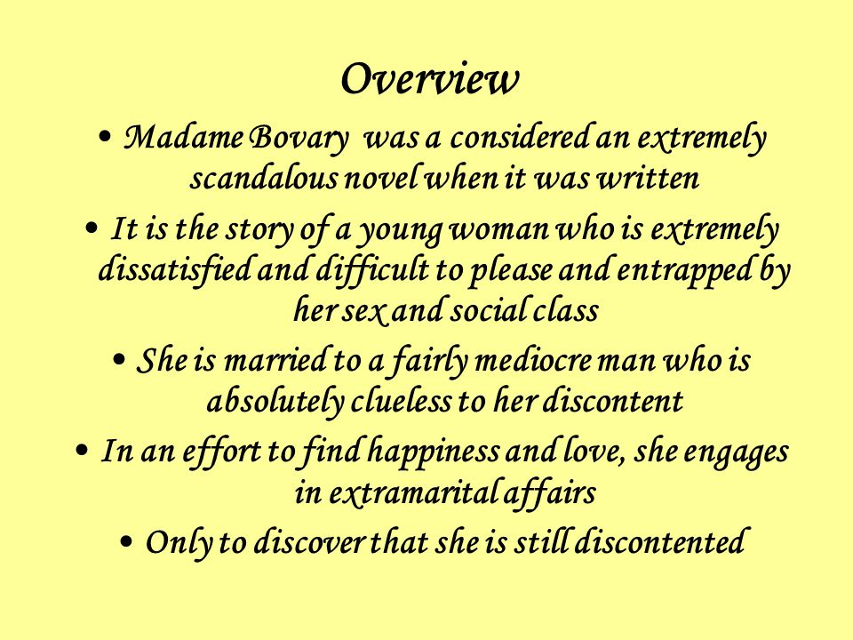Реферат: Madame Bovary The Tragedy Of Emma Bovary