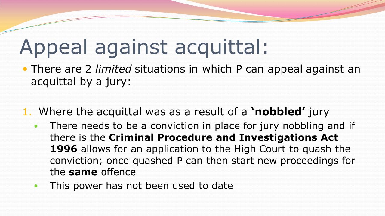 appeal against acquittal