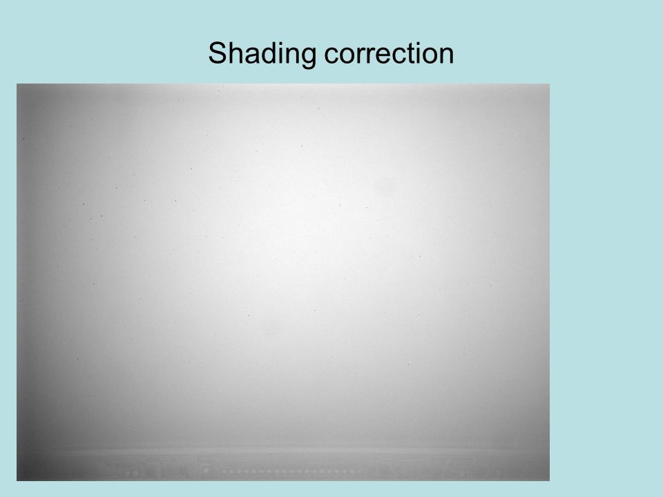 Shading correction
