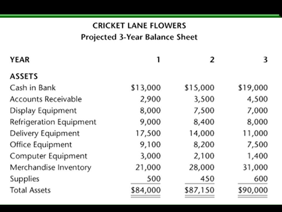 financial planning budgeting and accounting the financial language 3 year balance sheet
