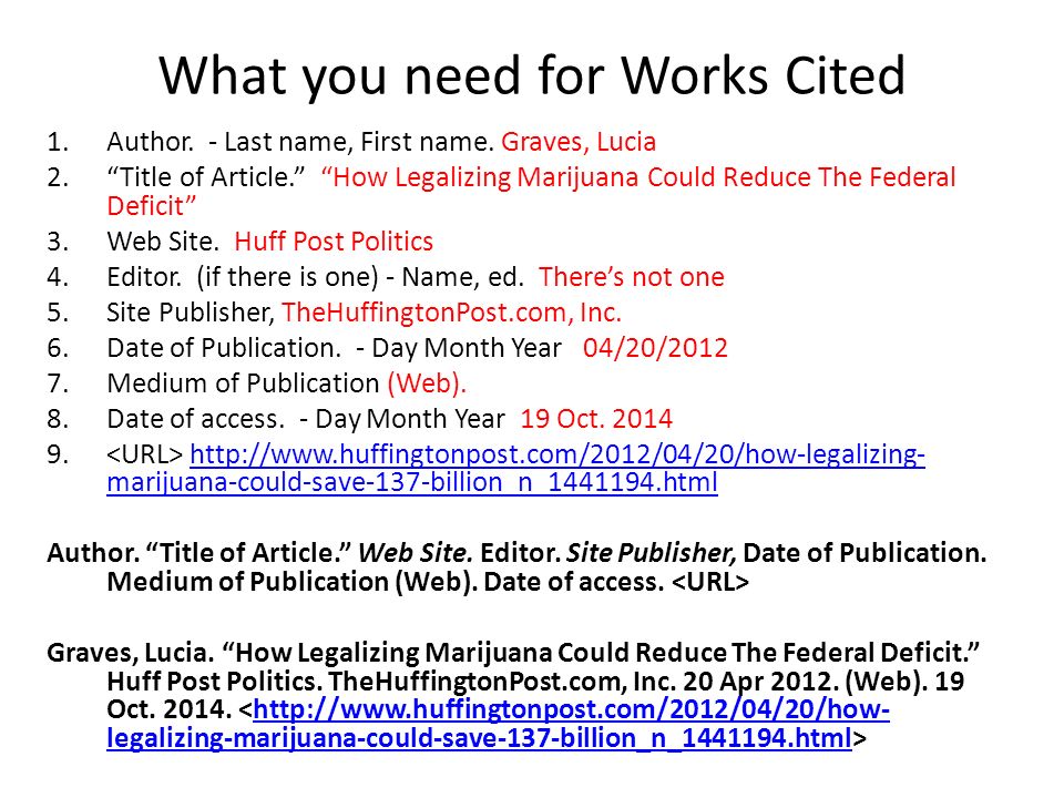 mla format for web sites author title of article web site