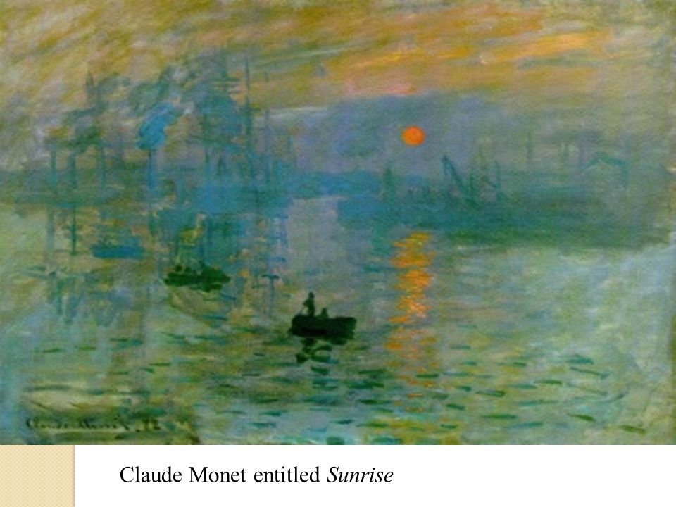 Claude Monet entitled Sunrise