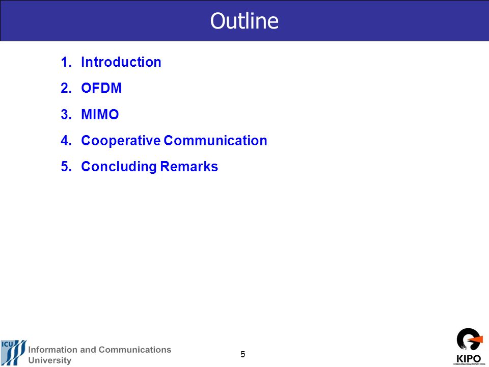 Korean Intellectual Property Office – ICU seminar Joonhyuk Kang, Ph.D. March 9, 2007 School of Engineering, Information and... 