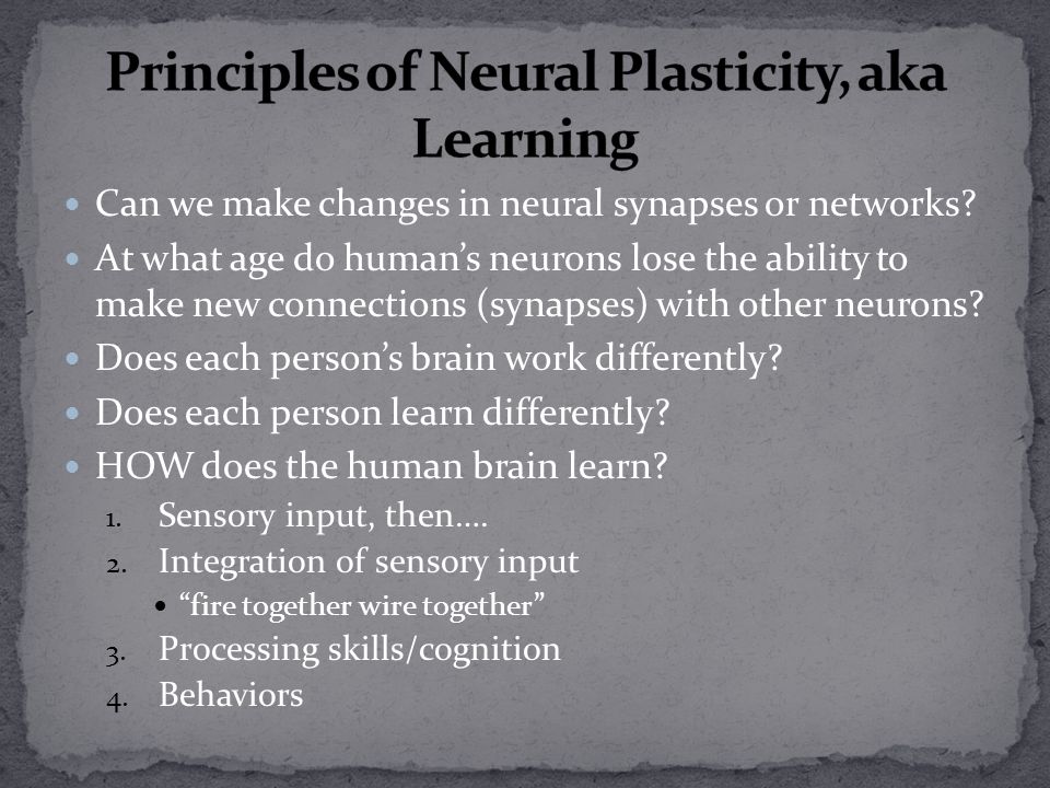Can we make changes in neural synapses or networks.
