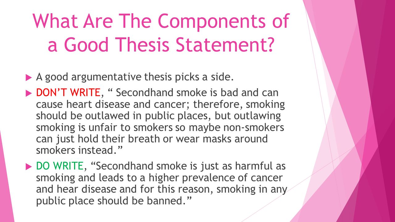 second hand smoke thesis statement