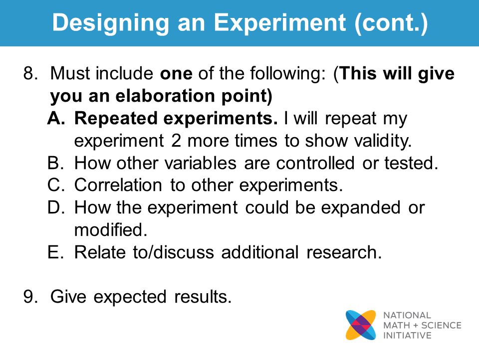 O VERVIEW OF T EST & E XPERIMENTAL D ESIGN. Day of the Exam BRING: #2 ...