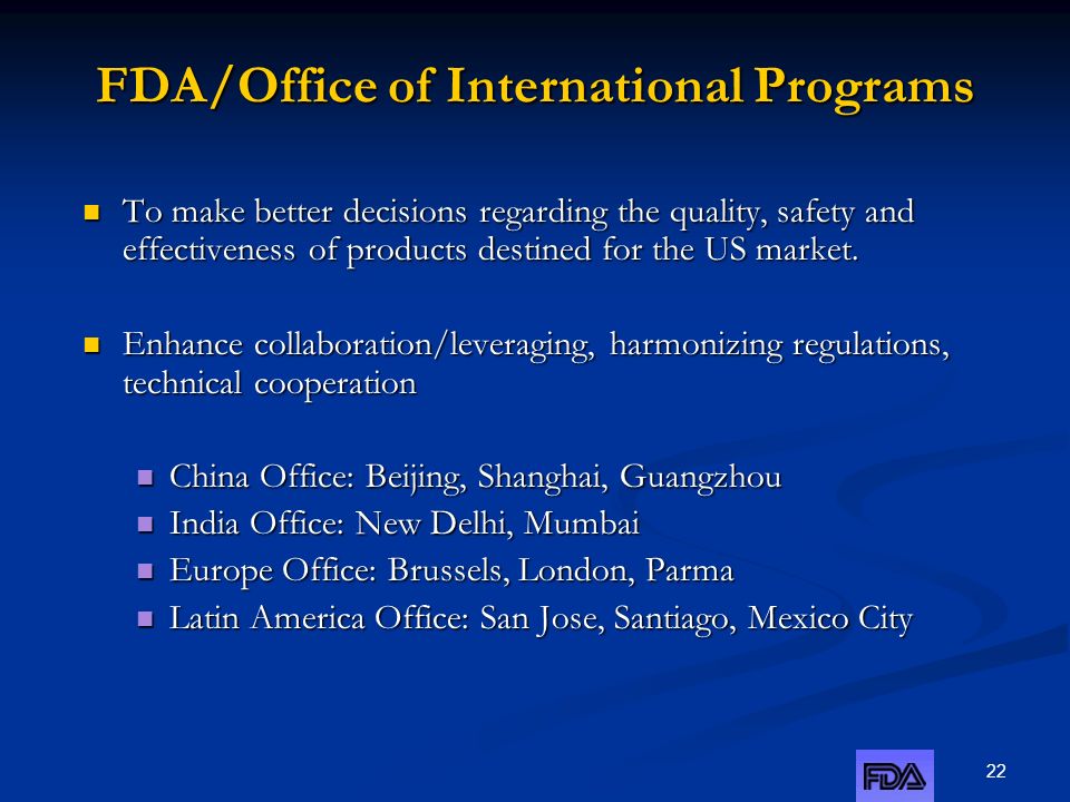Maridalia Torres District Director San Juan District Office Office of  Regulatory Affairs Food and Drug Administration San Juan District Update  “Protecting. - ppt download