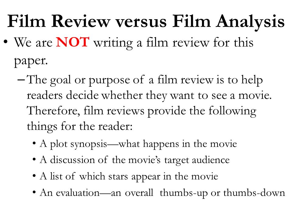 critical analysis of a movie