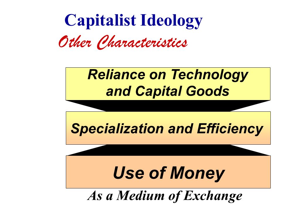 Other Characteristics Reliance on Technology and Capital Goods Specialization and Efficiency Geographic Specialization Capitalist Ideology