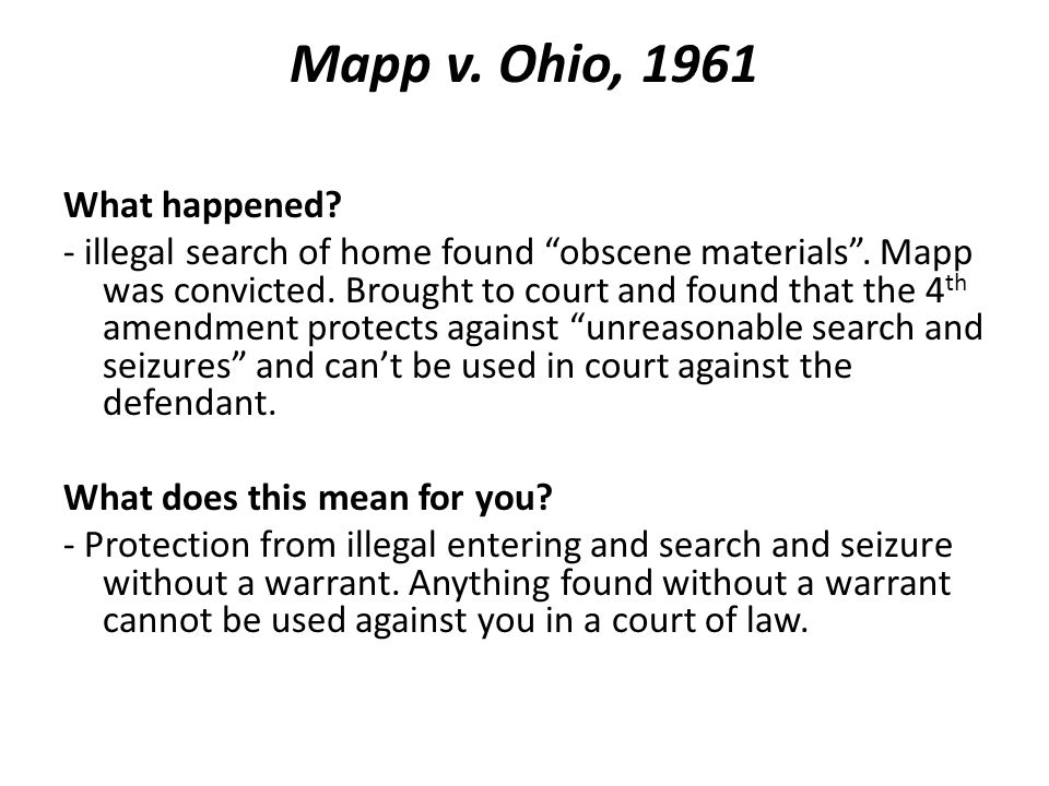 Реферат: Mapp V Ohio Essay Research Paper Mapp