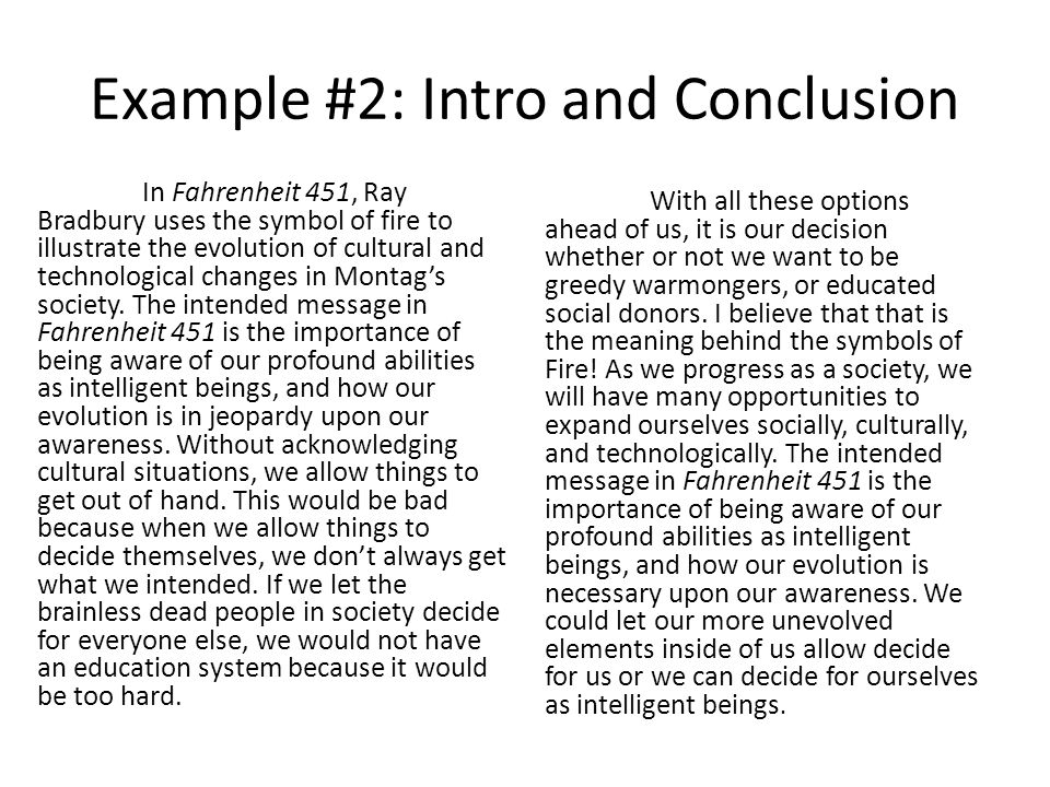 fahrenheit 451 conclusion paragraph