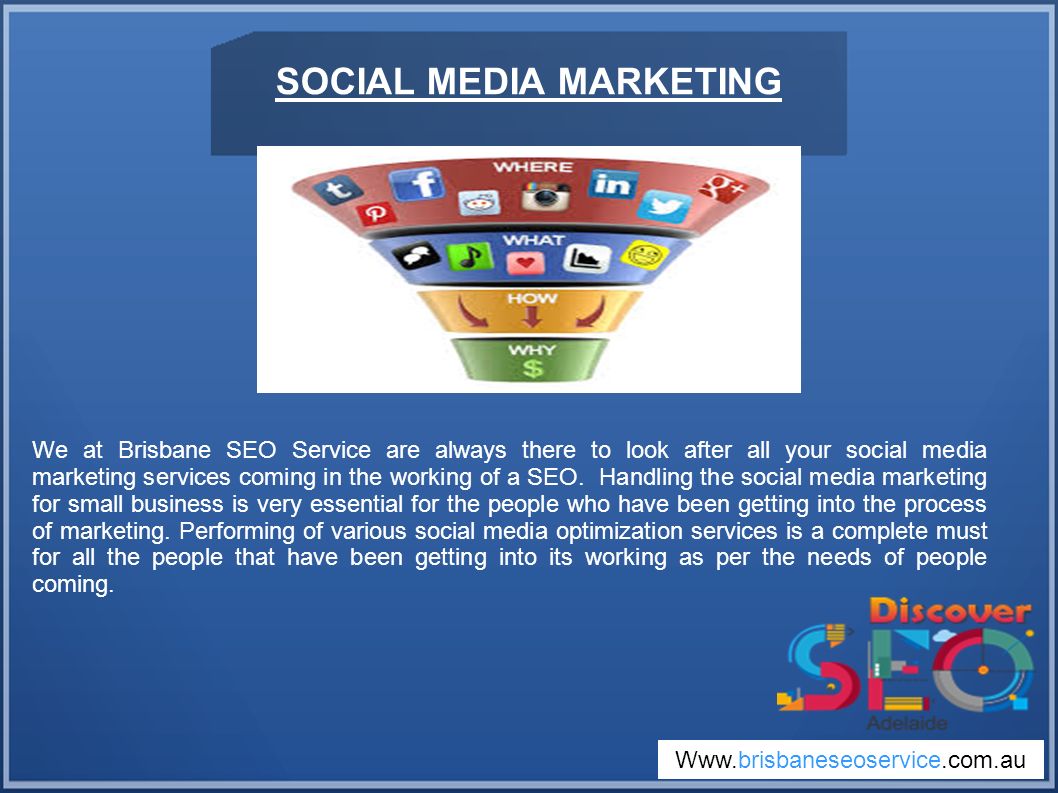 SOCIAL MEDIA MARKETING We at Brisbane SEO Service are always there to look after all your social media marketing services coming in the working of a SEO.