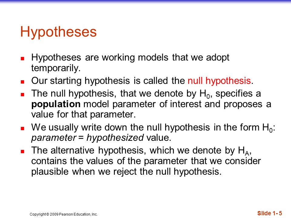 Copyright © 2009 Pearson Education, Inc. Chapter 20 Testing Hypotheses ...