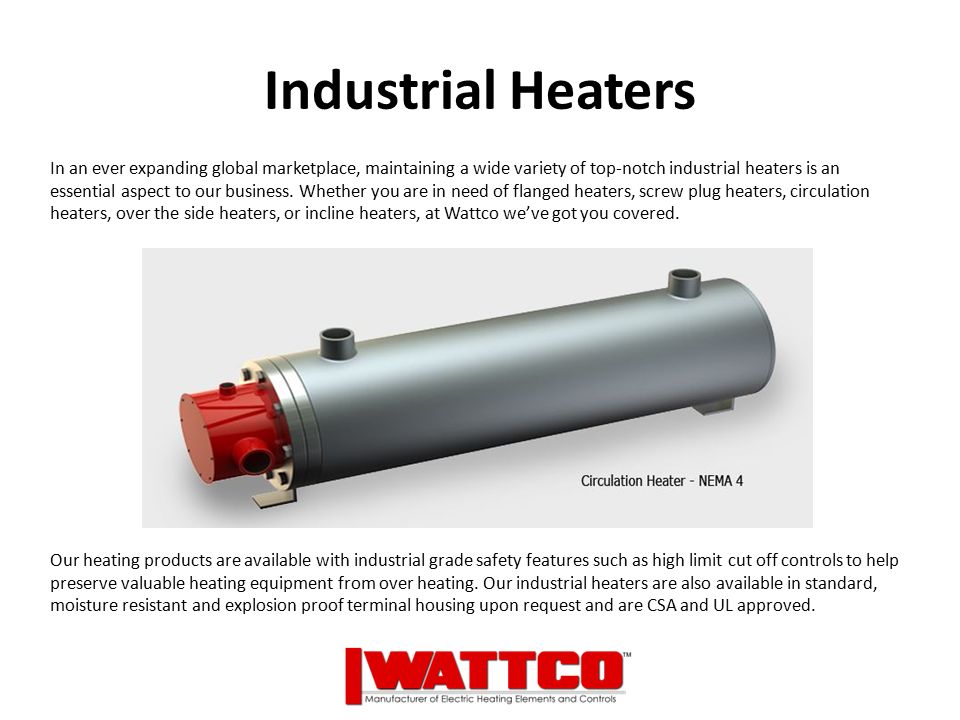 Chemical Heating Using Flanged Heaters - Wattco
