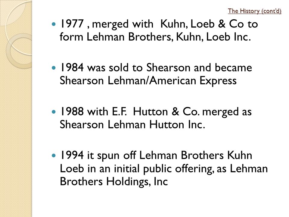 shearson lehman brothers inc