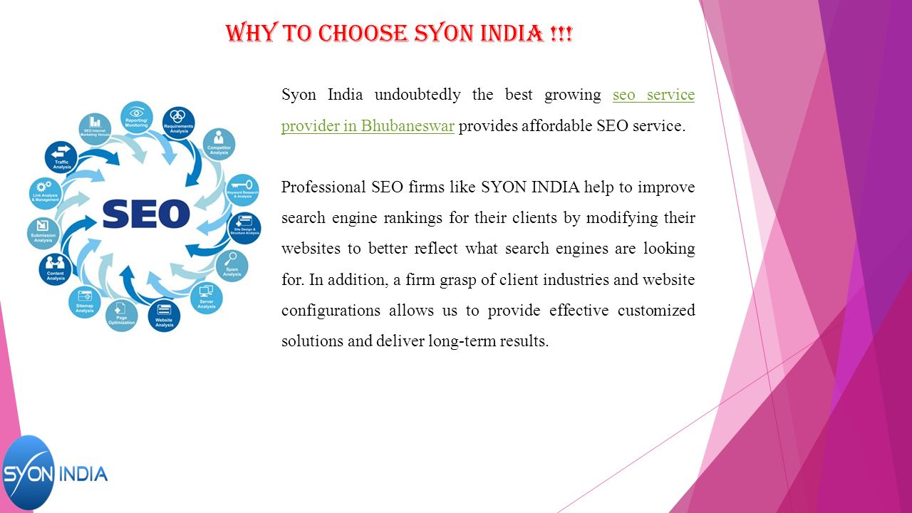 Why to choose syon india !!.