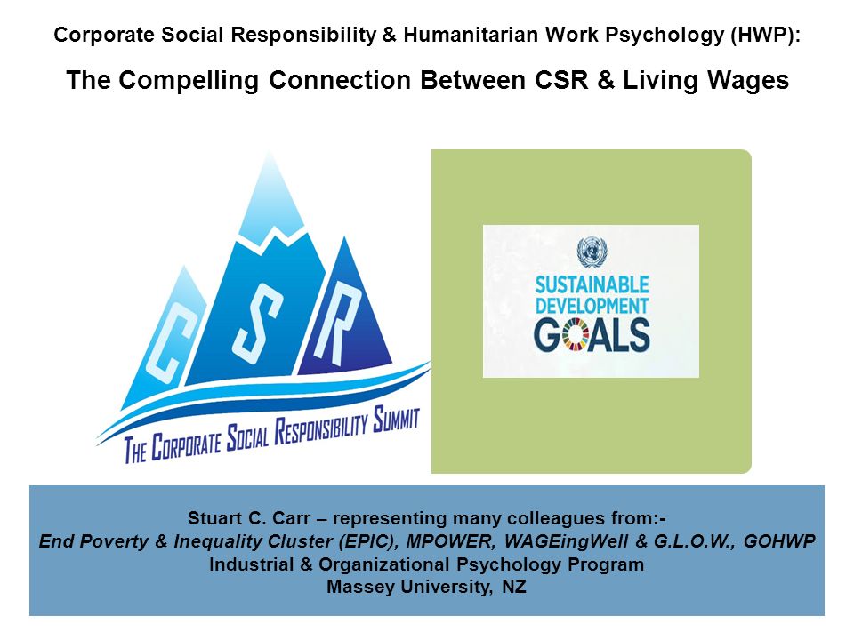 Corporate Social Responsibility Humanitarian Work - 