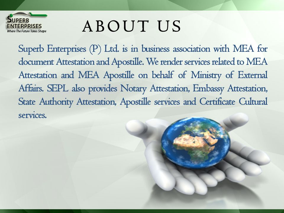 ABOUT US Superb Enterprises (P) Ltd.