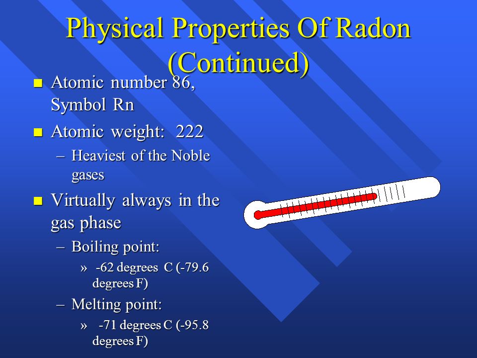 Radon Element, Properties, Effects, Facts