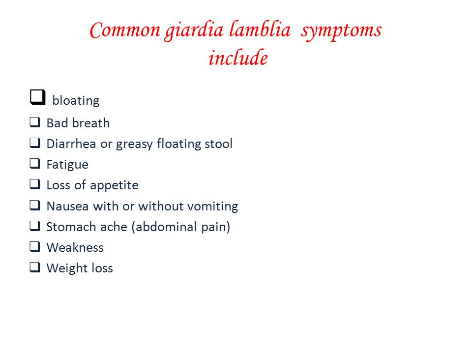 giardia duodenalis symptoms)