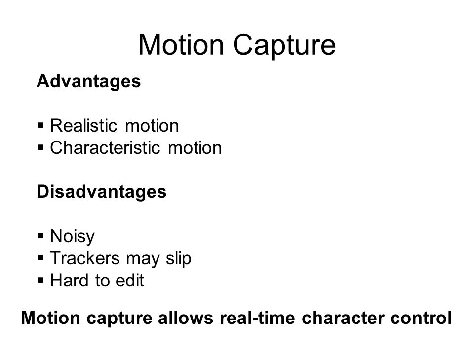 Fundamentals of Computer Animation Motion Synthesis. - ppt download