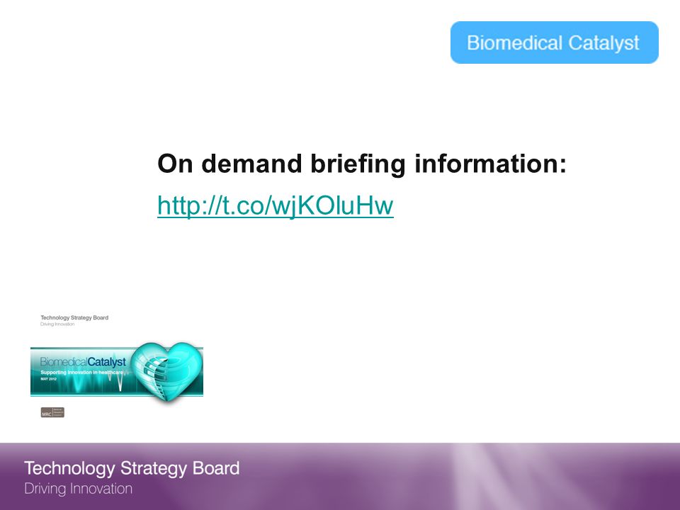On demand briefing information: