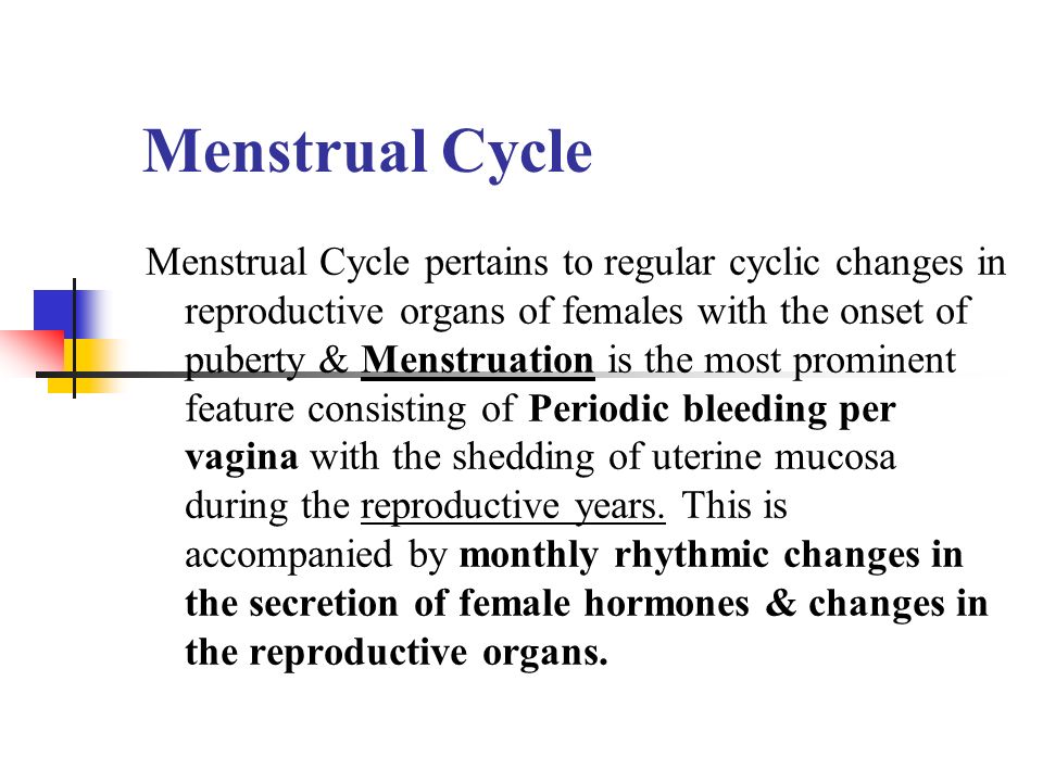 Menstrual Cycle. Menstrual Cycle pertains to regular cyclic