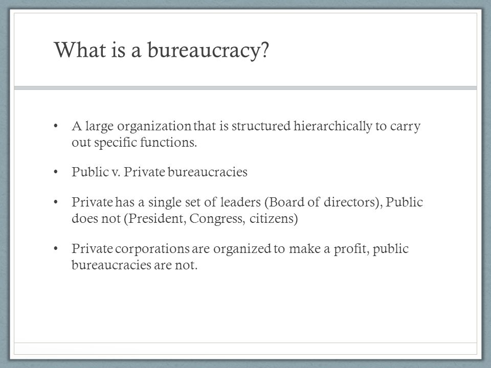 The Bureaucracy Ap U S Government Politics Chapter 14 Mr S