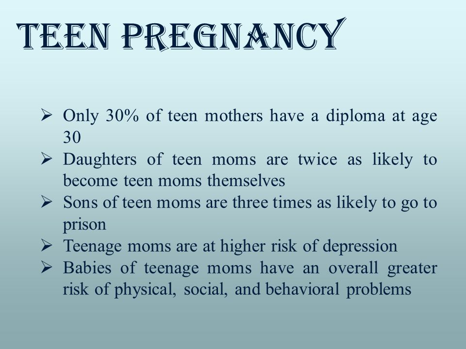 introduction of teenage pregnancy