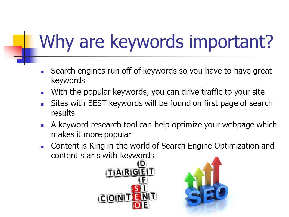 Why are keywords important.