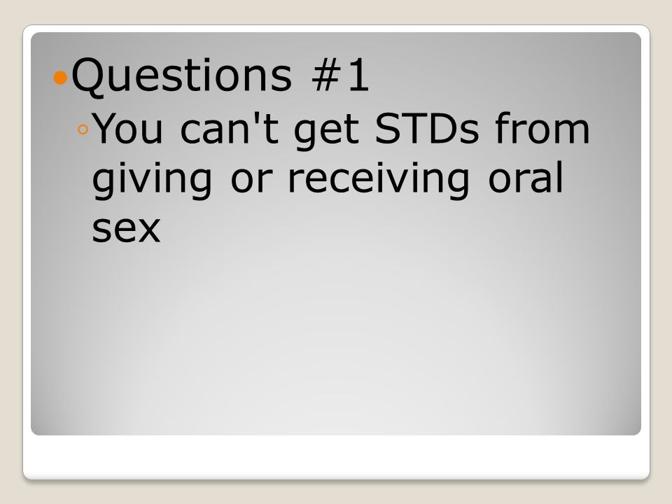 What std can you get from a blowjob