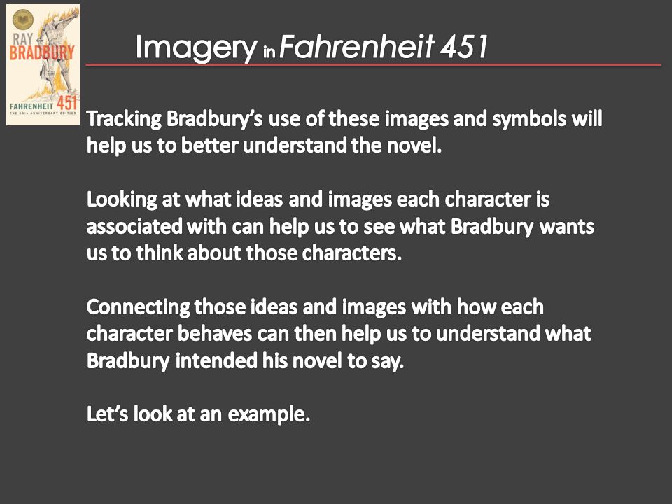examples of imagery in fahrenheit 451