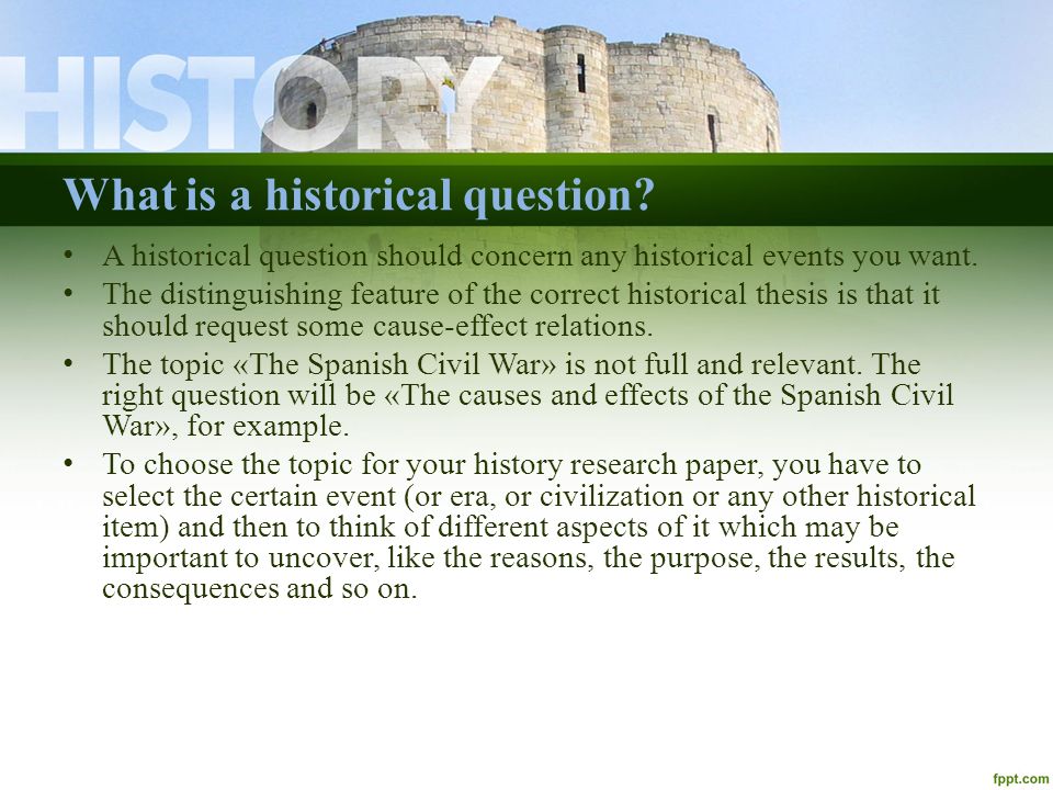 interesting history topics to research