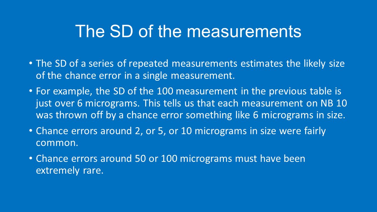 standard deviation